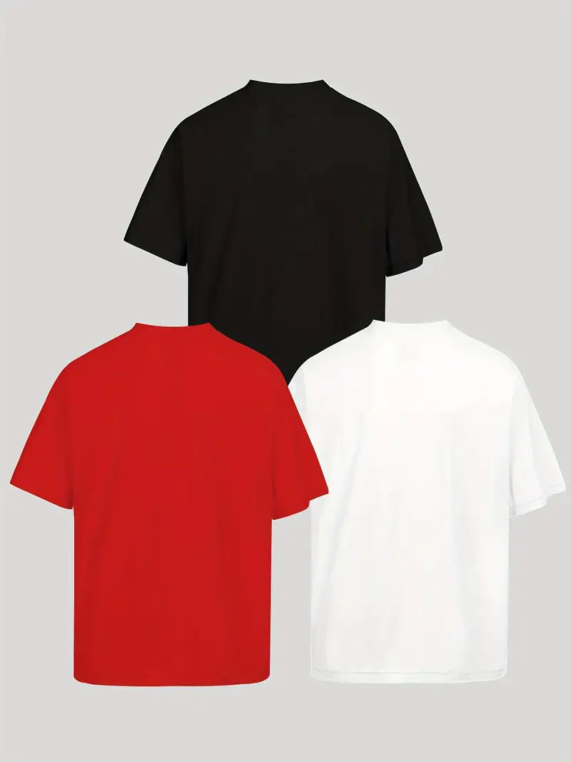 3-Pack Casual Graphic Tees β LA, New York & USA Patriotic Short Sleeve Shirts