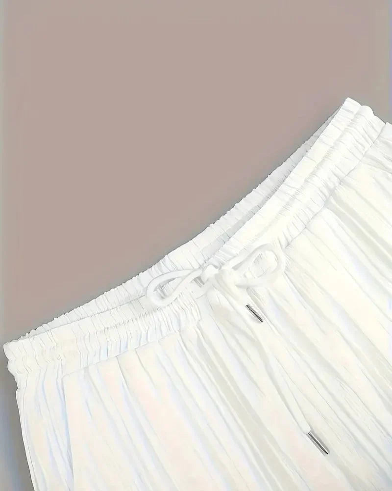 Men’s White Pleated Co-Ord Set