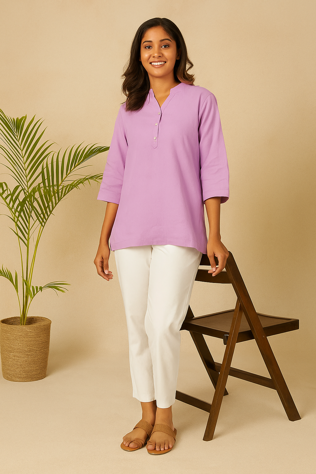 Comfy White Cotton Pants