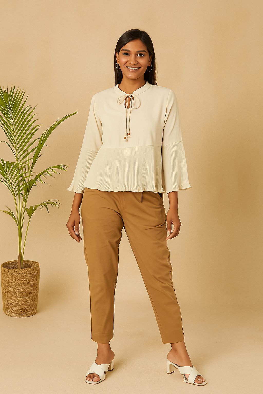 Coffee Brown Cotton Pant