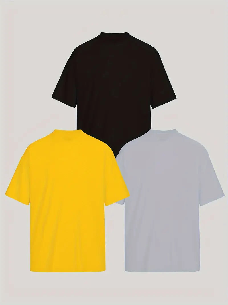 3-Pack Casual Graphic Tees β LA, New York & USA Patriotic Short Sleeve Shirts