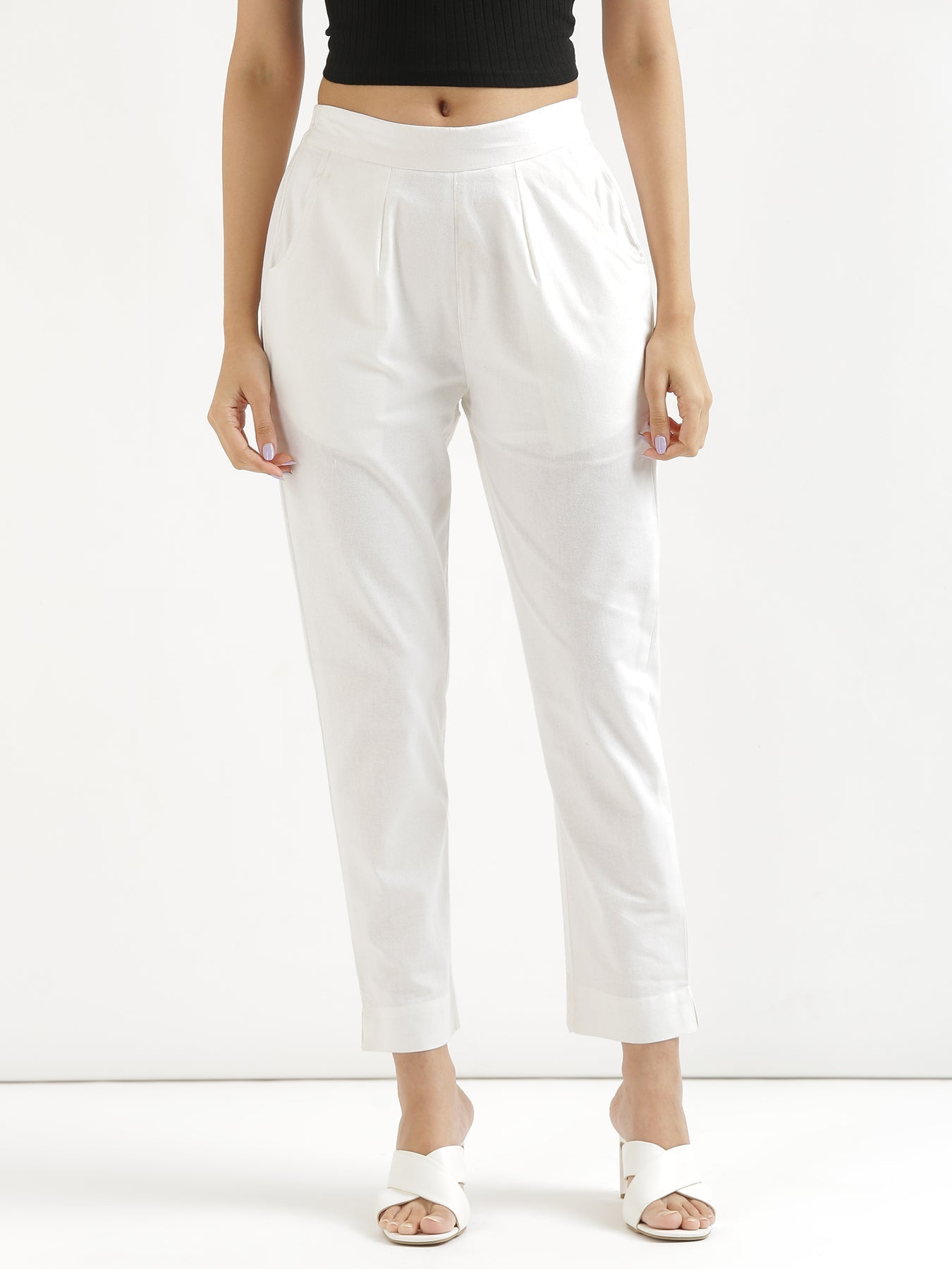 Comfy White Cotton Pants