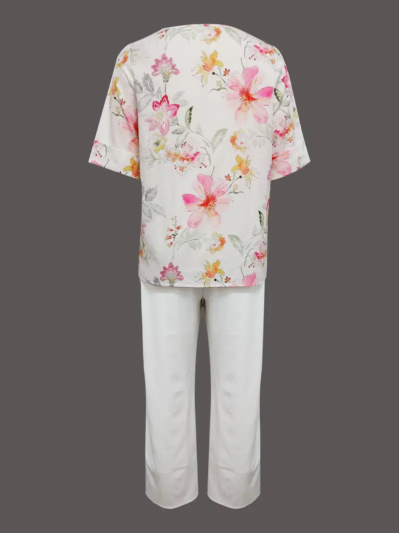 Chill Mode Co-Ord Set Half Sleeve T-shirt & Straight Leg Pant