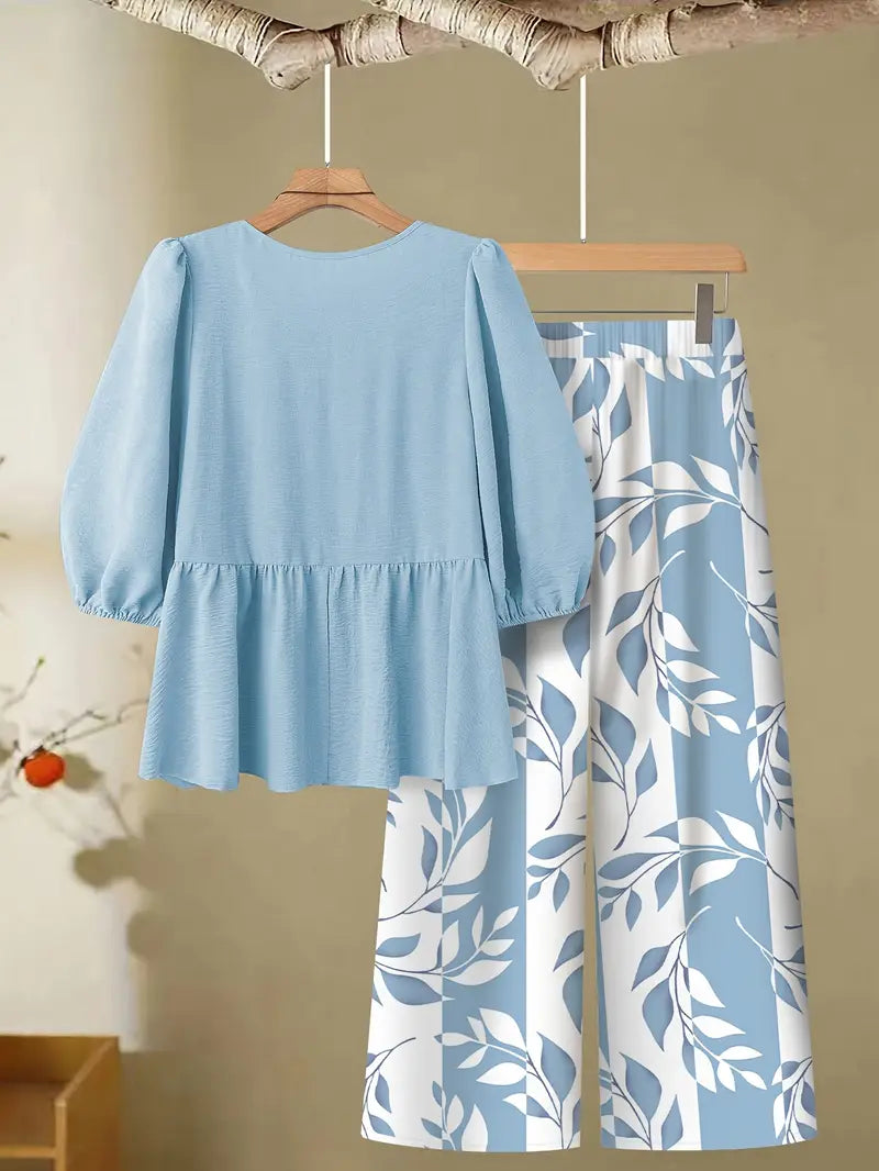 Chill Mode Co-Ord Set Half Sleeve T-shirt & Straight Leg Pant