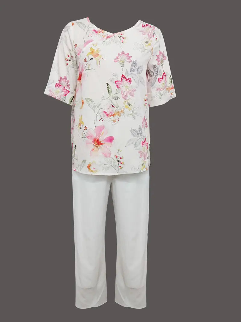 Chill Mode Co-Ord Set Half Sleeve T-shirt & Straight Leg Pant