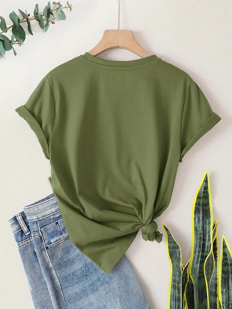 4pcs Women's - Daisy Print T-Shirts