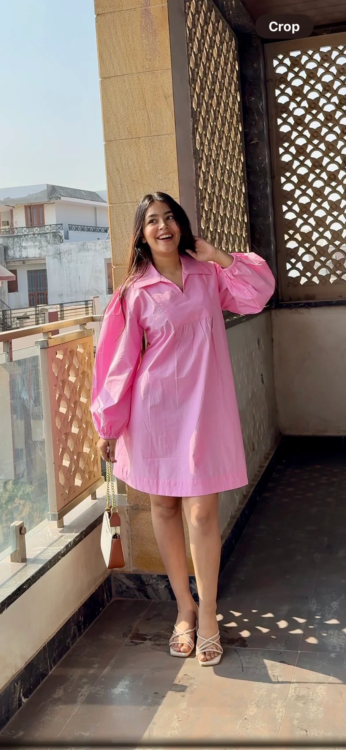 Baby Pink Poplin Dress