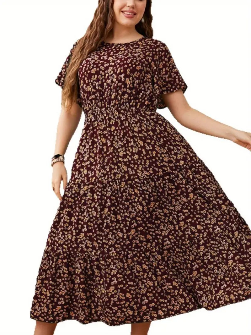 Grace Loop – Elegant Printed Casual Dress for Women