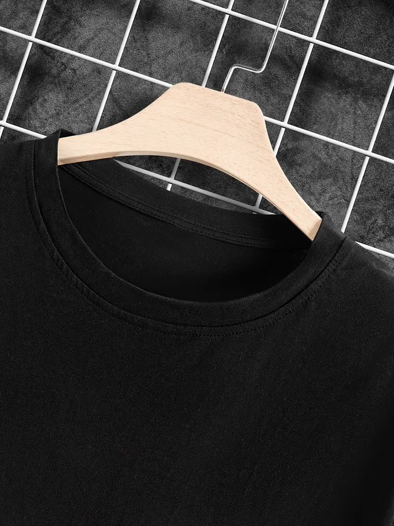 Men's T-Shirt , Regular Fit Round Neck, 3 Colors (Beige/White/Black)