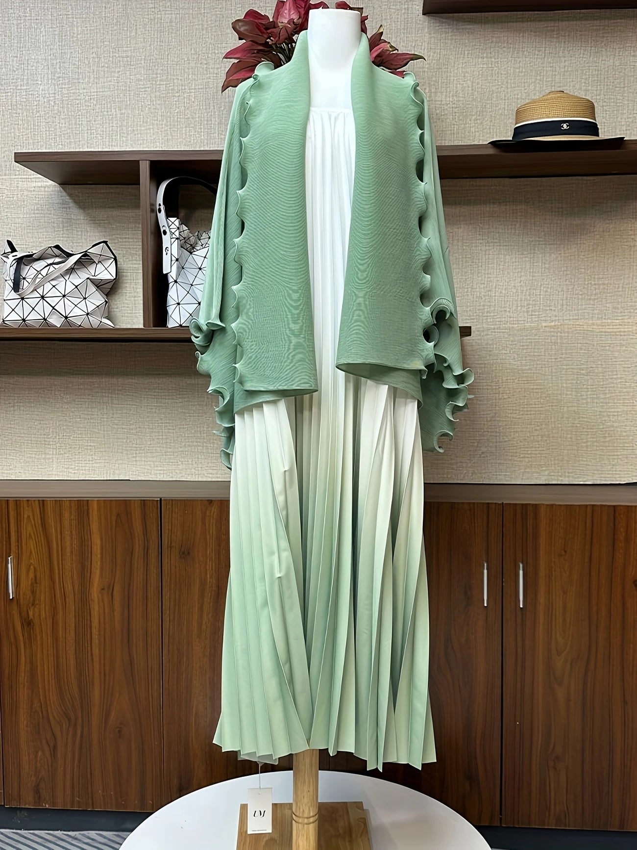 Chic Pleated Two-Piece Dress Set