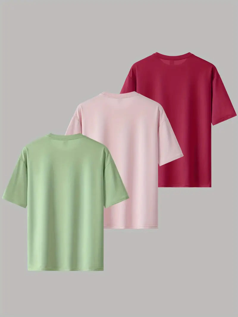 3-Pack – Casual Loose Fit T-Shirts  Perfect for Everyday Style
