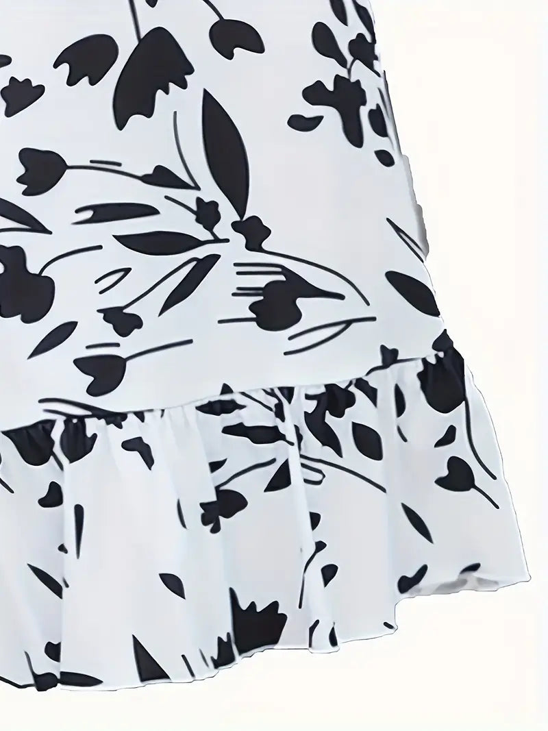 Grace Loop – Elegant Printed Casual Dress for Women