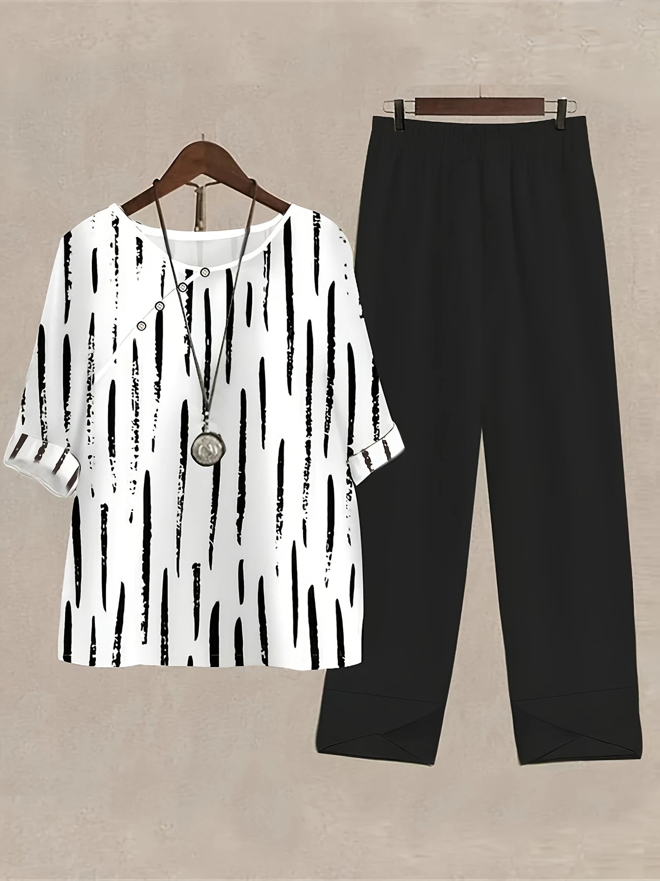 Chill Mode Co-Ord Set Half Sleeve T-shirt & Straight Leg Pant