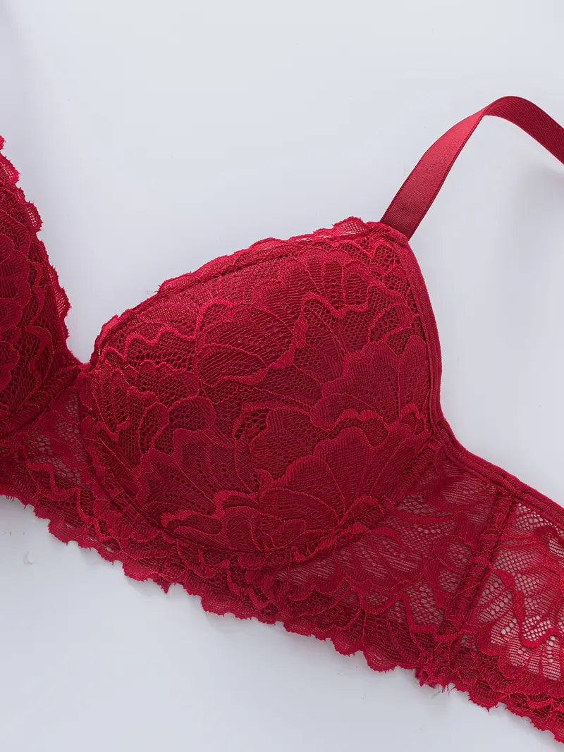 6pcs Women's Floral Lace Push-Up Bras(pack of 6)