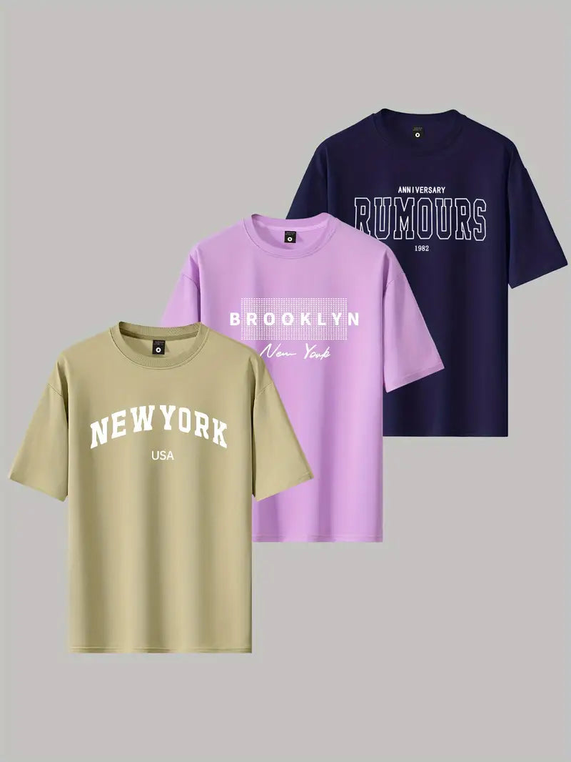 3-Pack – Casual Loose Fit T-Shirts  Perfect for Everyday Style