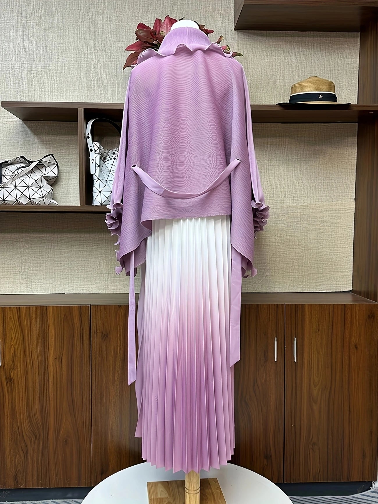 Chic Pleated Two-Piece Dress Set