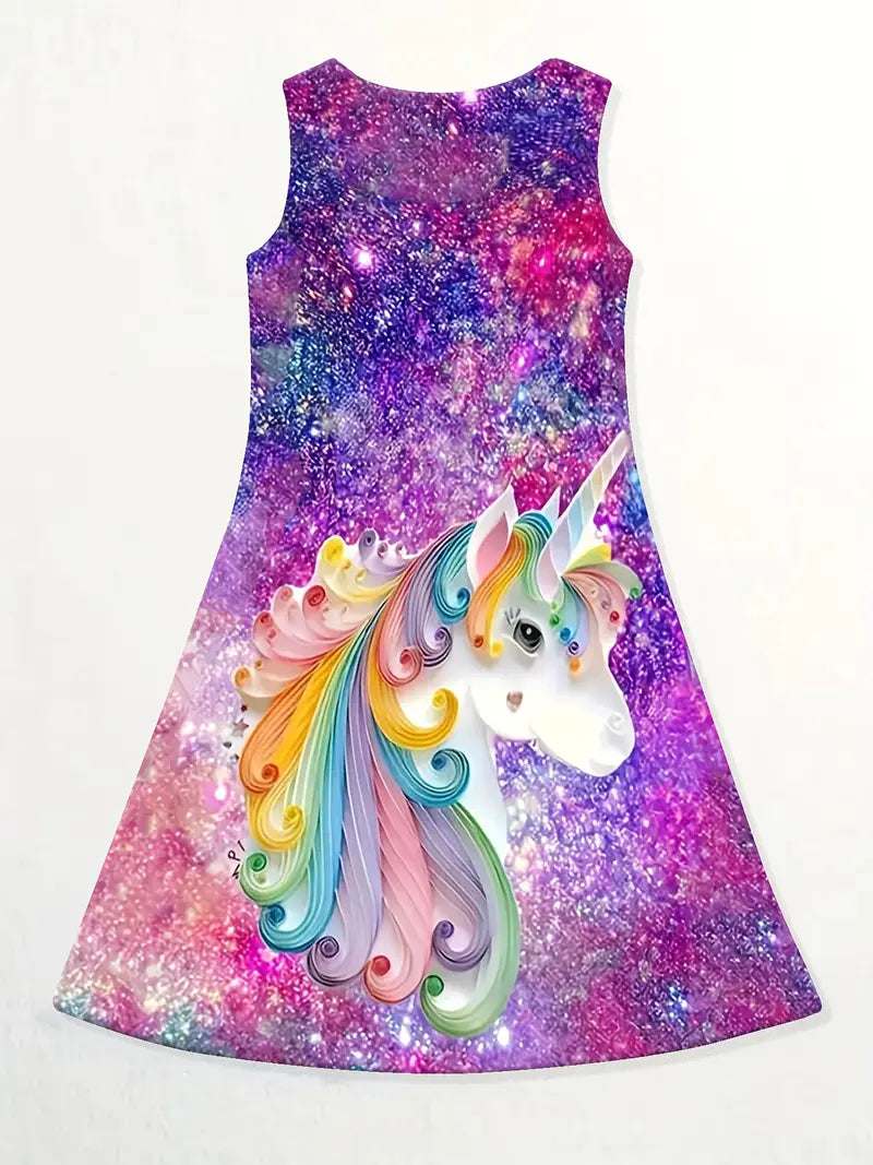 Girls' 3-Pack Unicorn A-Line Dresses