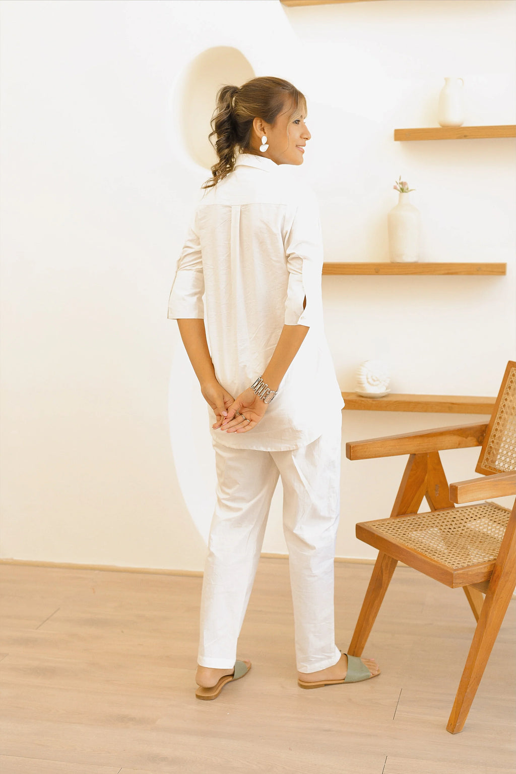 Ananya Pandey Muse Vanilla Linen Coord Set