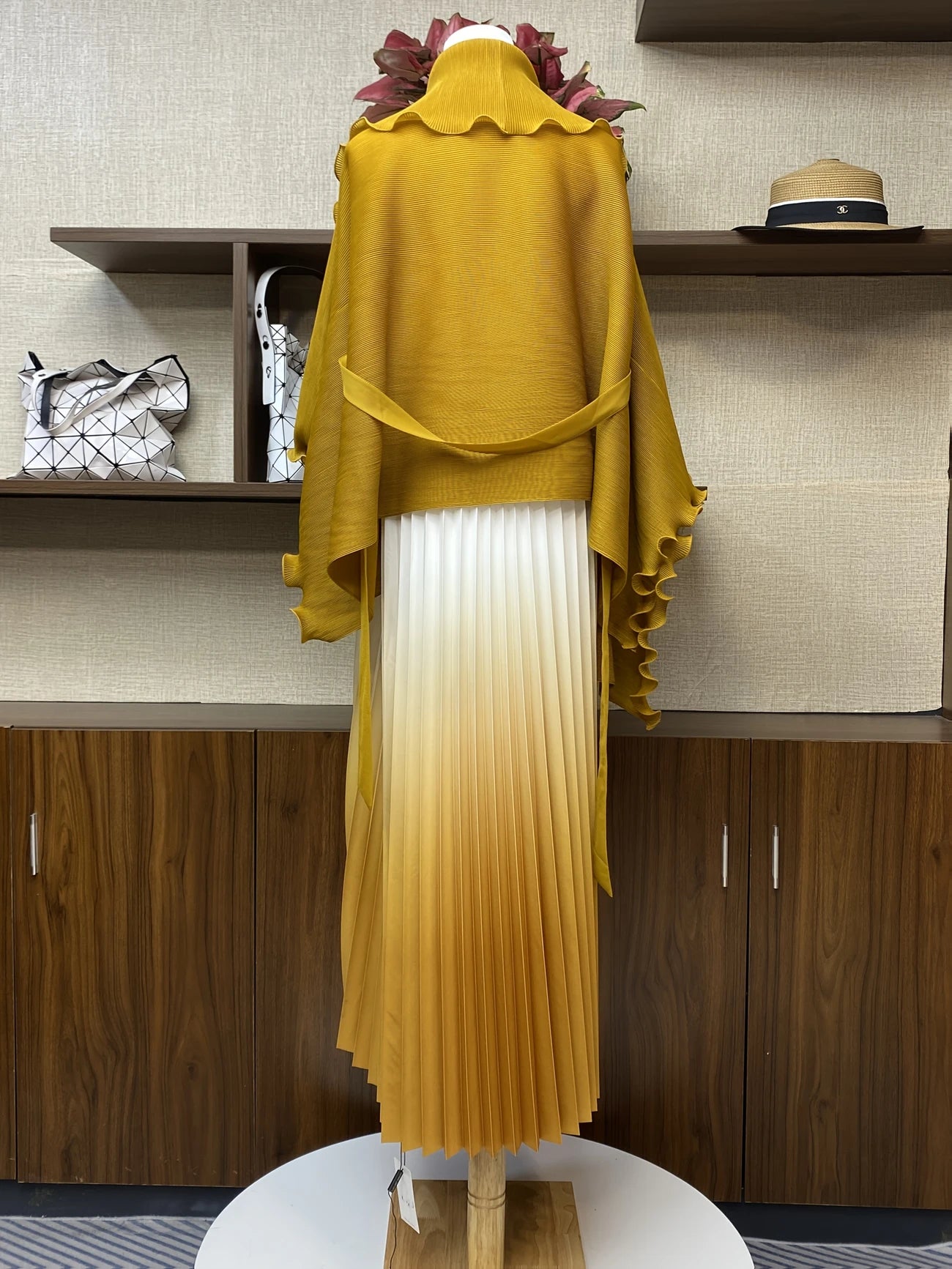 Chic Pleated Two-Piece Dress Set