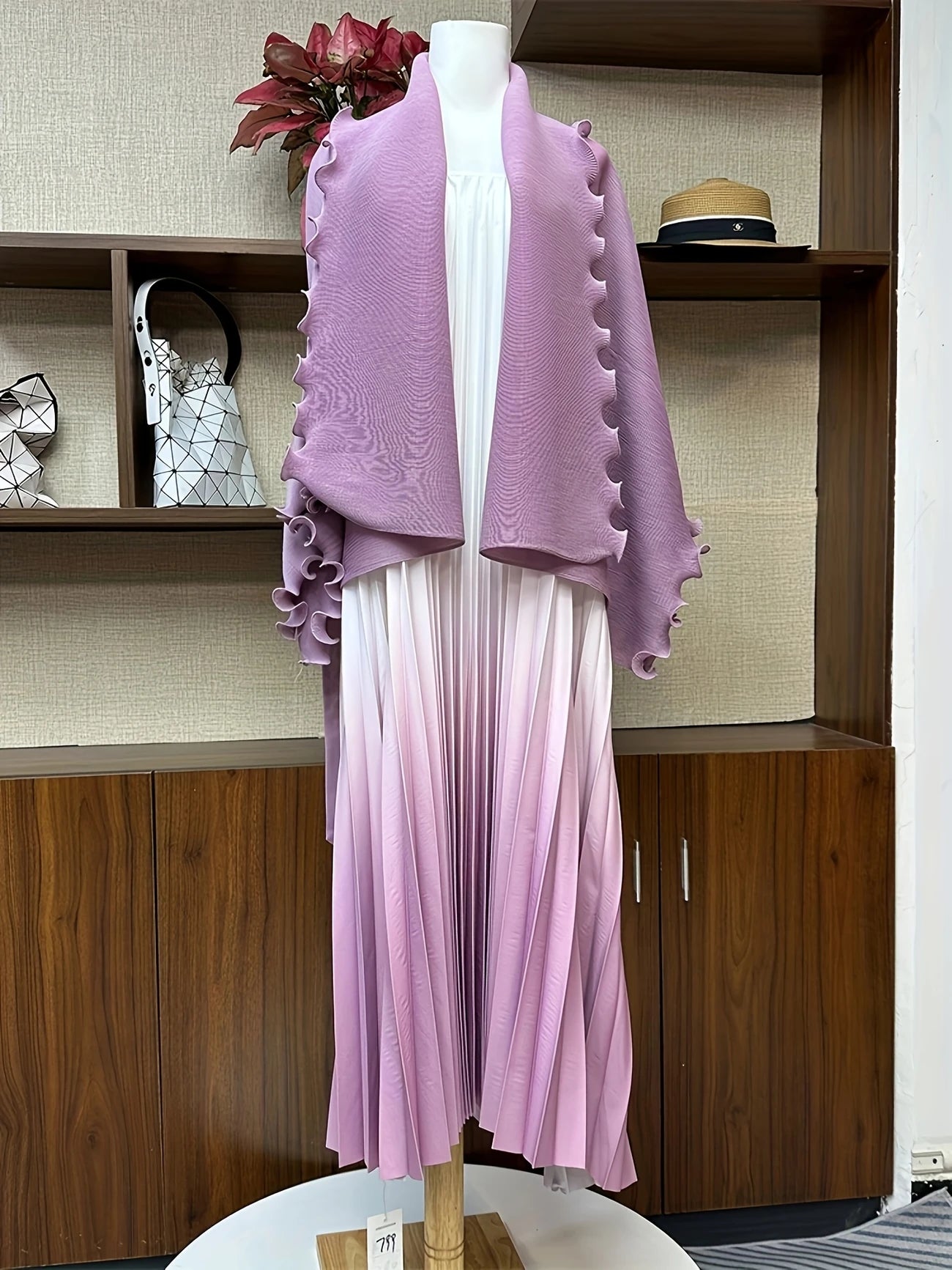 Chic Pleated Two-Piece Dress Set