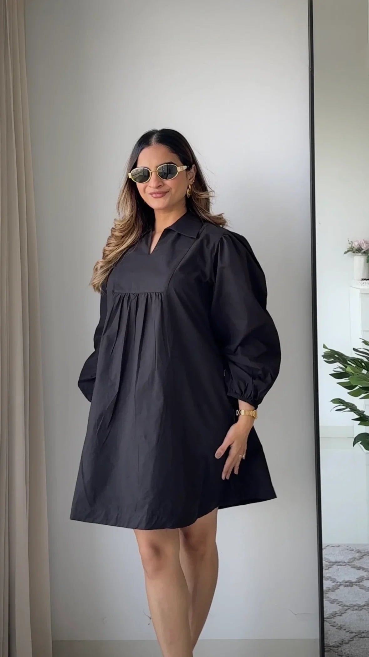 Timeless Black Poplin Dress