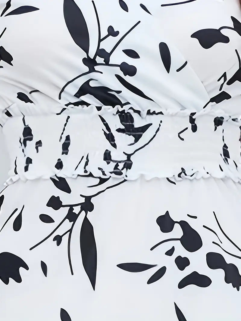 Grace Loop – Elegant Printed Casual Dress for Women
