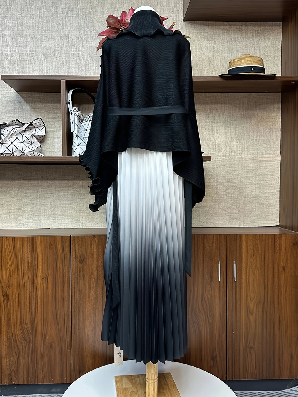 Chic Pleated Two-Piece Dress Set