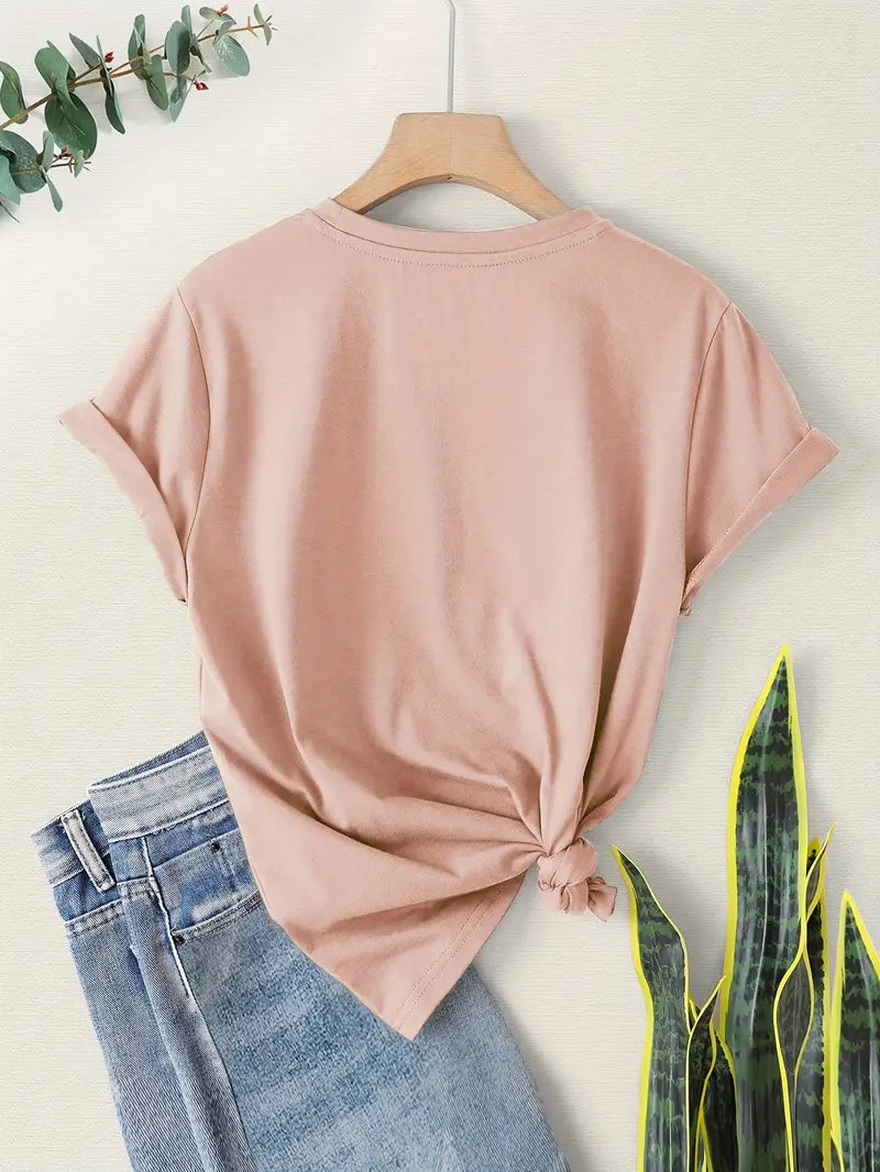 4pcs Women's - Daisy Print T-Shirts
