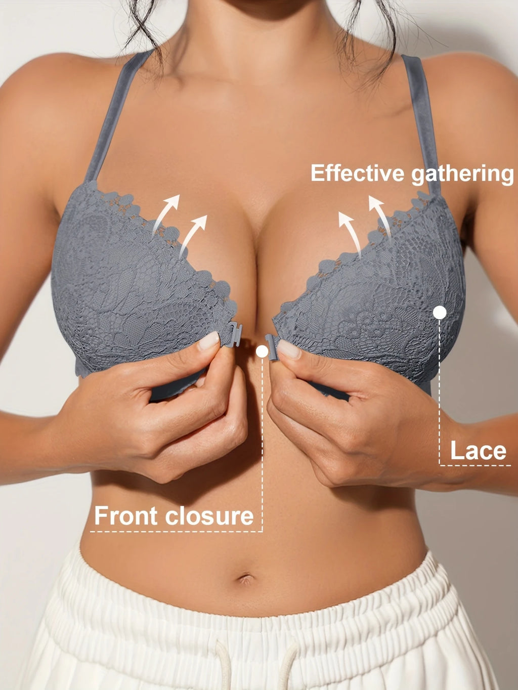 6pcs Women's Floral Lace Push-Up Bras(pack of 6)