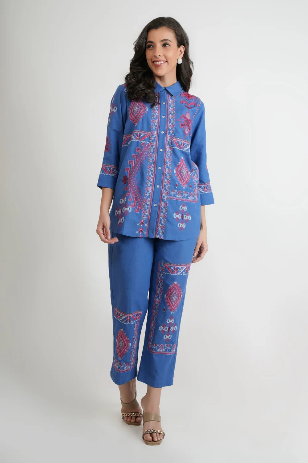 Chill Mode Co-Ord Set Half Sleeve T-shirt & Straight Leg Pant