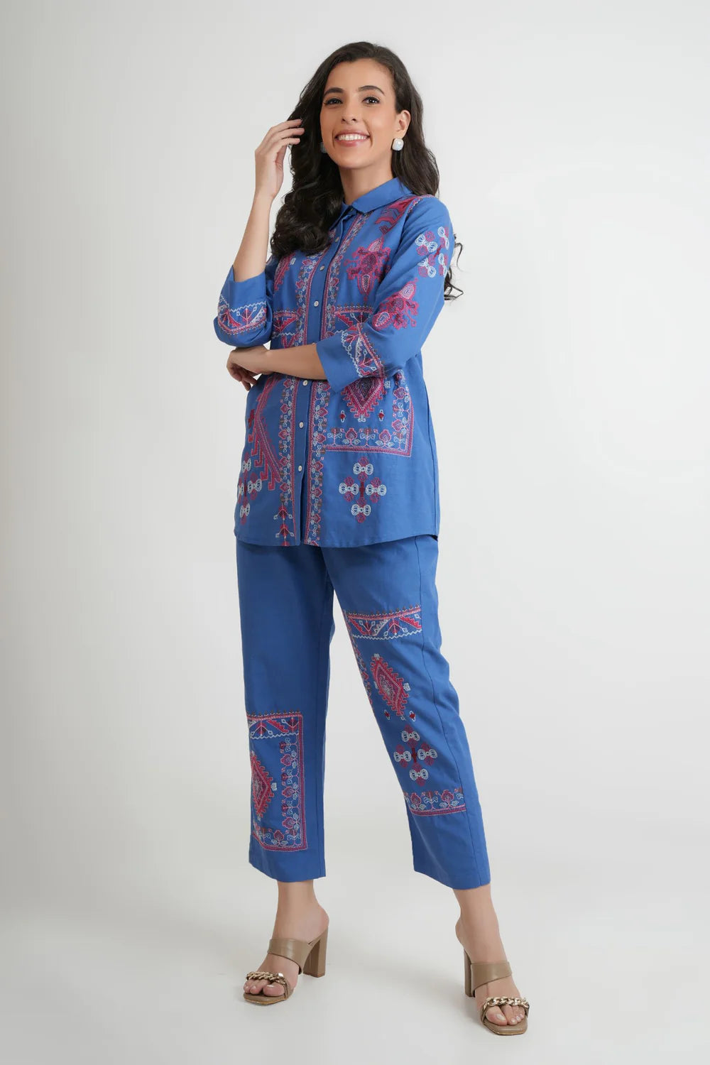 Chill Mode Co-Ord Set Half Sleeve T-shirt & Straight Leg Pant
