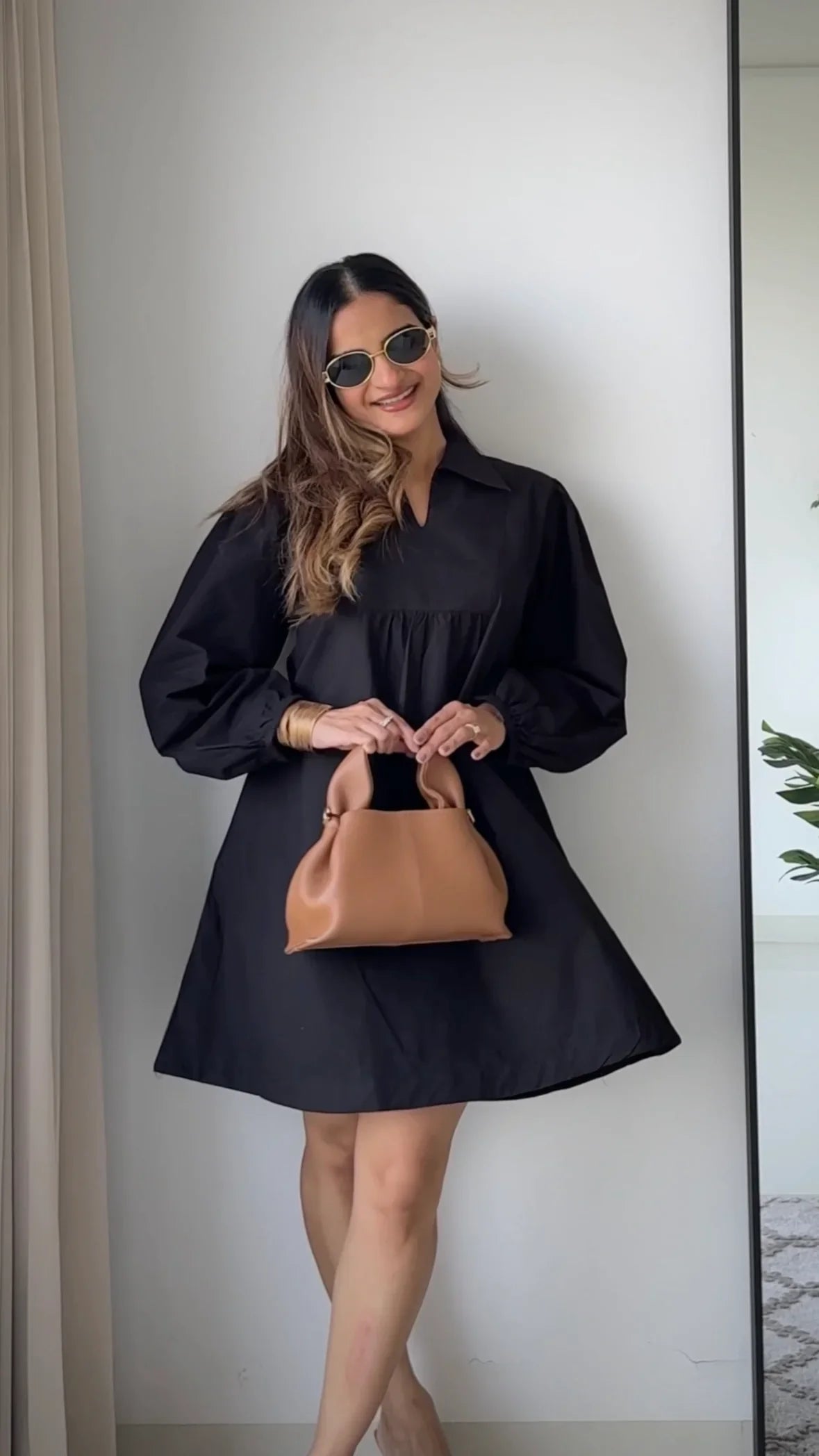 Timeless Black Poplin Dress