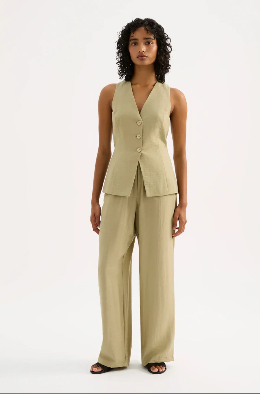 Samantha Muse Leaf Vest Coat & Pant Set