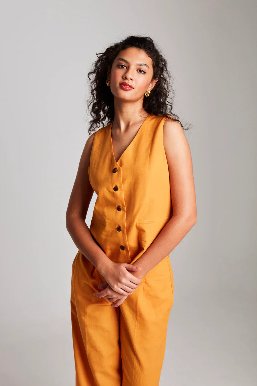 Mango Co-Linen Vest Coat & Trousers