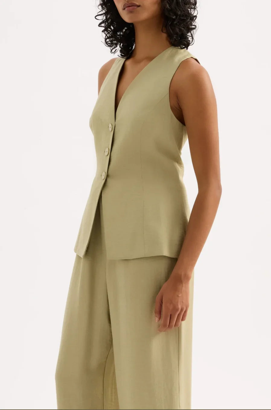 Samantha Muse Leaf Vest Coat & Pant Set