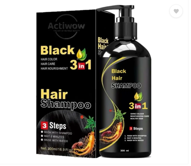 Black Herbal Instant Hair Dye Shampoo
