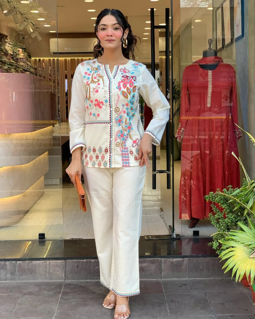 Chill Mode Co-Ord Set Half Sleeve T-shirt & Straight Leg Pant