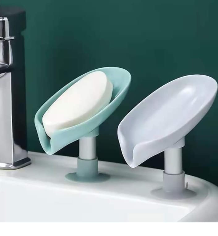 Leaf-Shape Self Draining Soap Holder (Pack of 2)