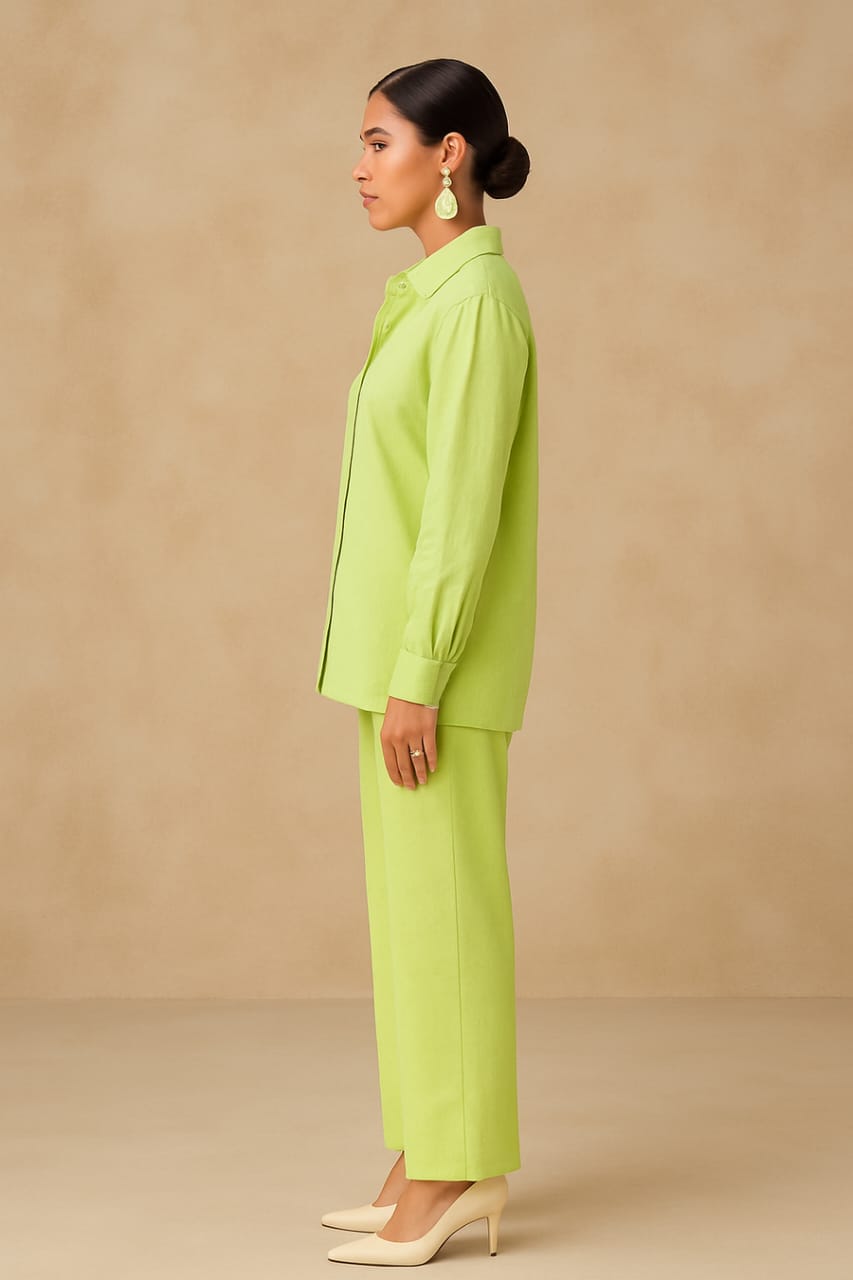 Priyanka Chopra Muse Pastel Pista Cotton Coord Set