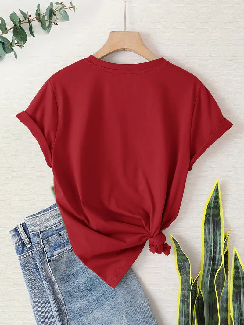 4pcs Women's - Daisy Print T-Shirts