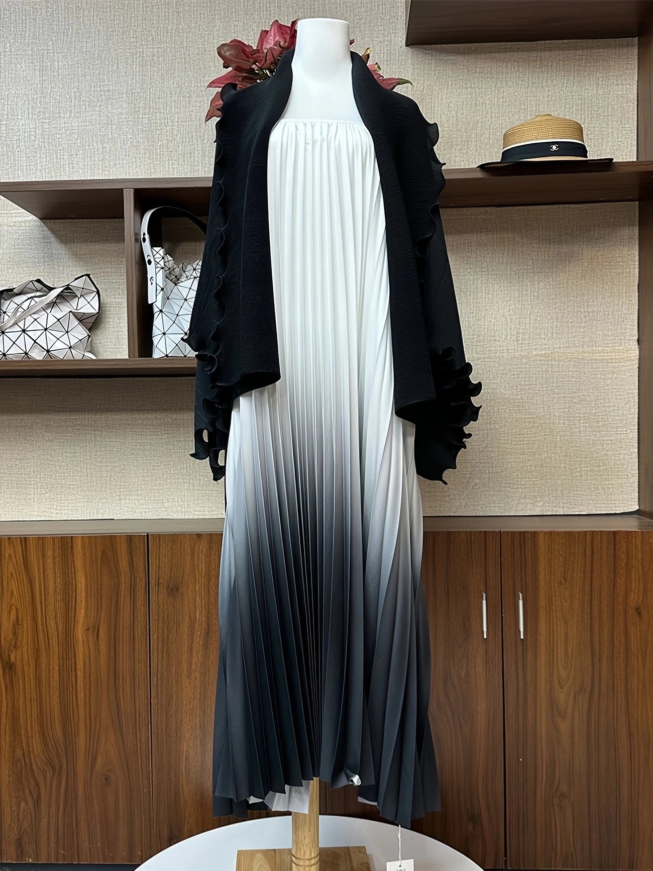 Chic Pleated Two-Piece Dress Set