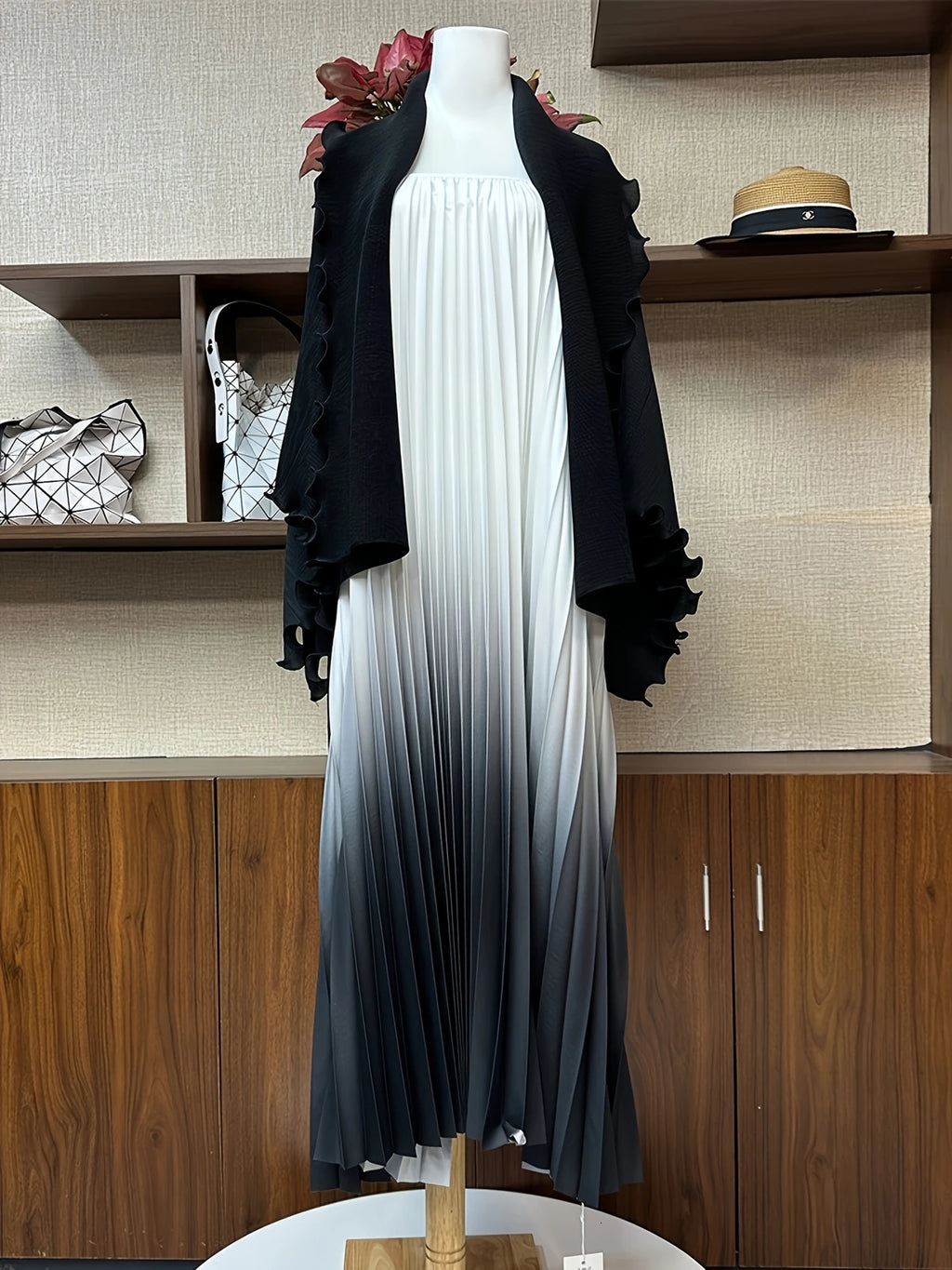 Chic Pleated Two-Piece Dress Set