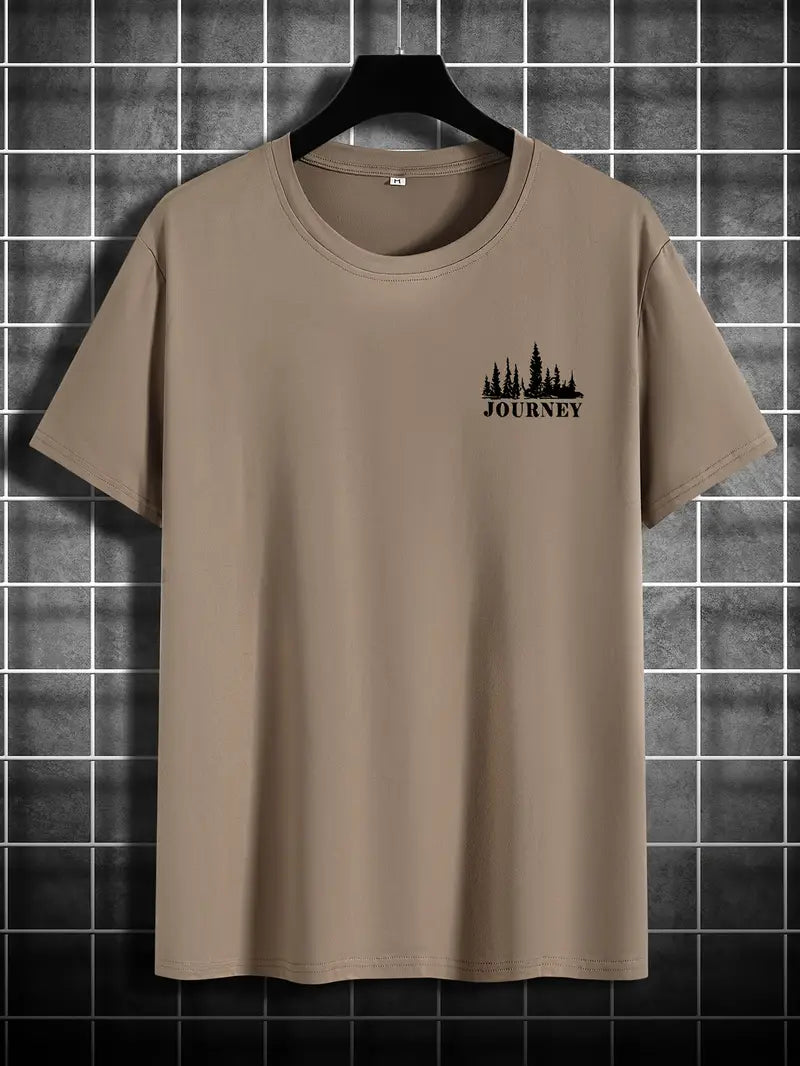 Men's T-Shirt , Regular Fit Round Neck, 3 Colors (Beige/White/Black)