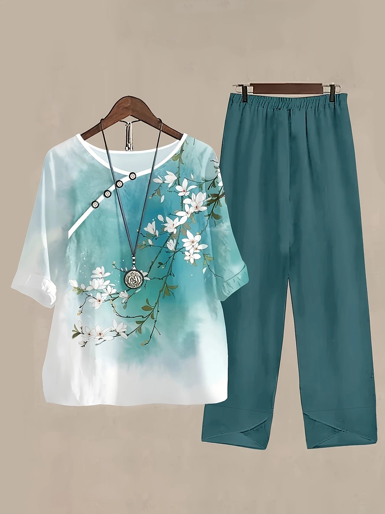 Chill Mode Co-Ord Set Half Sleeve T-shirt & Straight Leg Pant