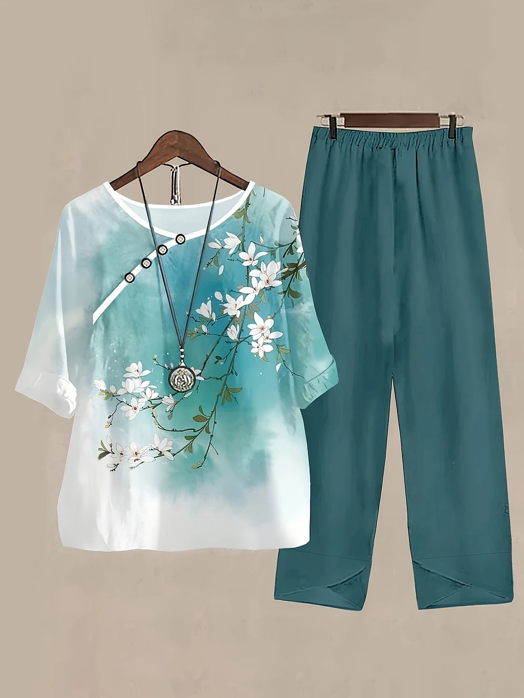 Chill Mode Co-Ord Set Half Sleeve T-shirt & Straight Leg Pant