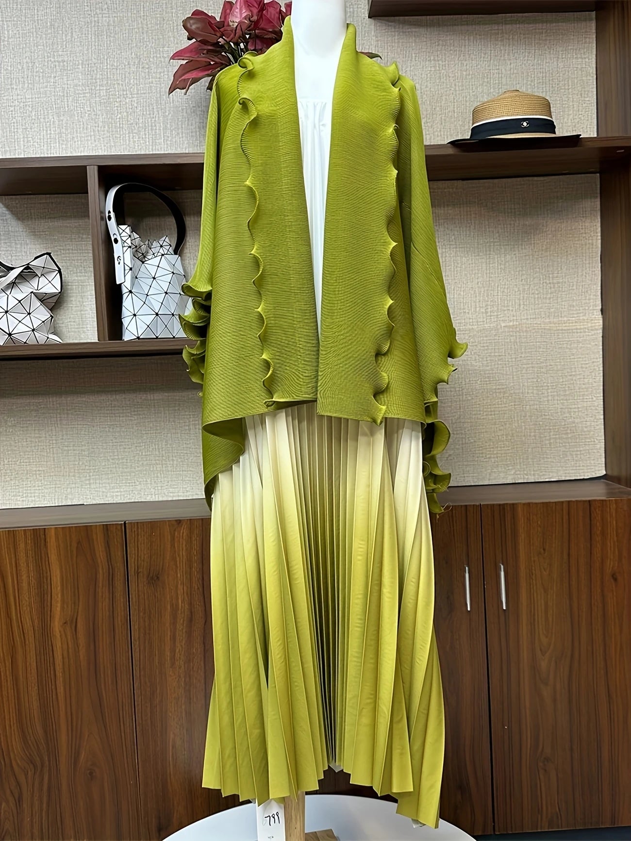 Chic Pleated Two-Piece Dress Set