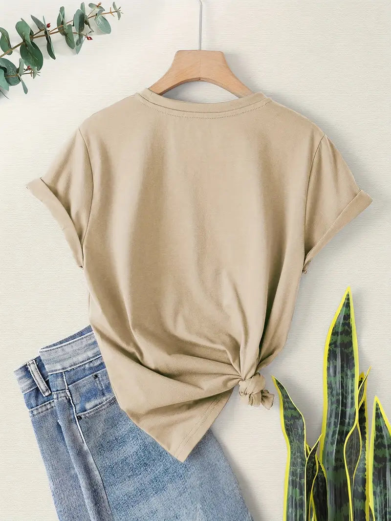 4pcs Women's - Daisy Print T-Shirts