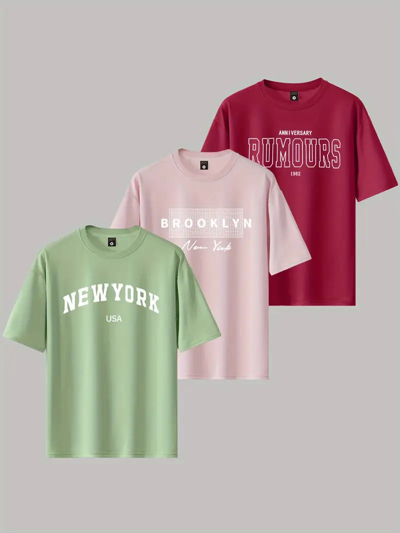 3-Pack – Casual Loose Fit T-Shirts  Perfect for Everyday Style