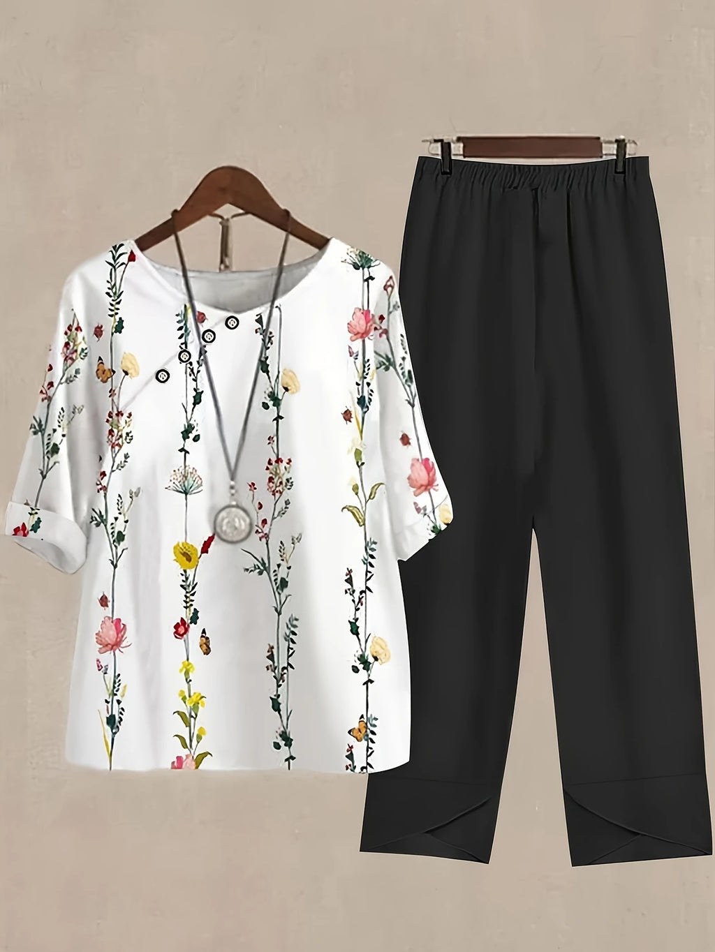 Chill Mode Co-Ord Set Half Sleeve T-shirt & Straight Leg Pant