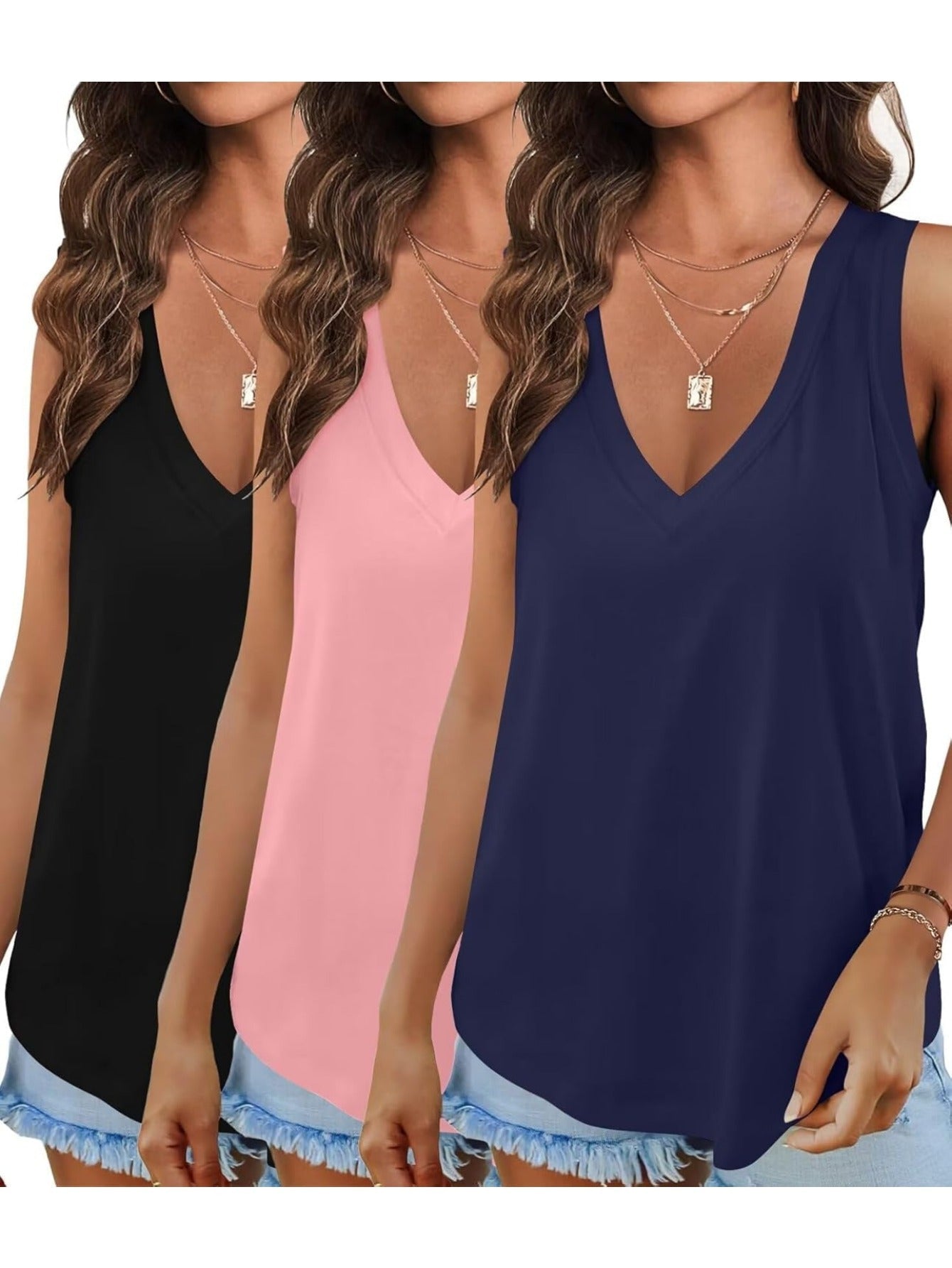 Versatile V-Neck Tank Tops